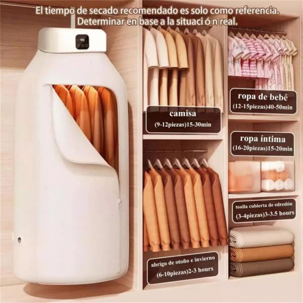 Secadora Portátil Inteligente UV | Compacta, Plegable y Silenciosa