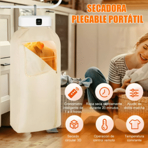 Secadora Portátil Inteligente UV | Compacta, Plegable y Silenciosa