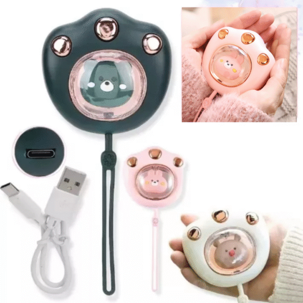 Calentador de Manos Recargable Kawaii | Portátil y Ecológico