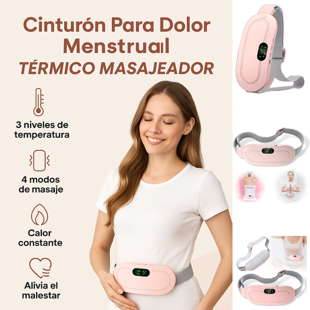 Cinturón Térmico Menstrual | Alivio Cólicos y Dolor Lumbar