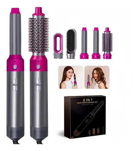 Cepillo Secador Set De Moldeador 5 En 1 Rizadoras  Profesional